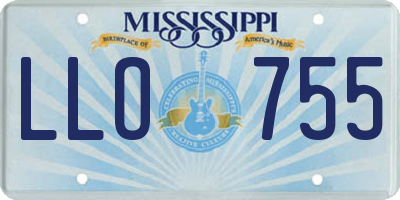 MS license plate LLO755
