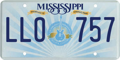 MS license plate LLO757