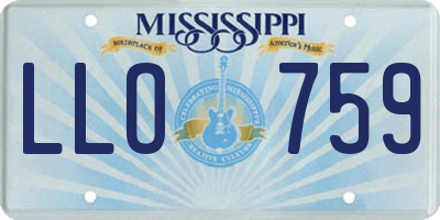 MS license plate LLO759