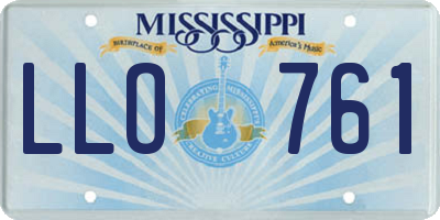 MS license plate LLO761