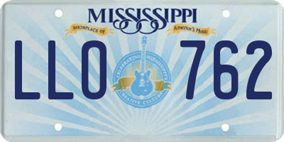 MS license plate LLO762
