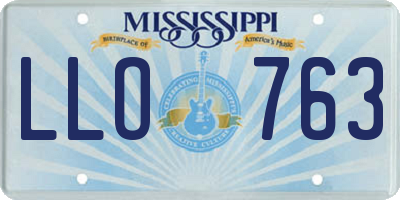 MS license plate LLO763