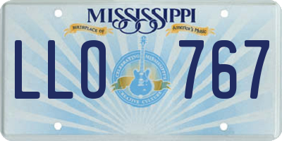 MS license plate LLO767