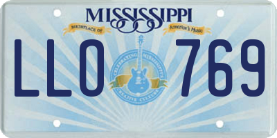 MS license plate LLO769