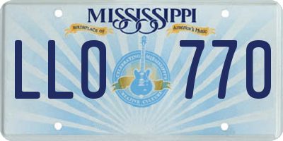 MS license plate LLO770