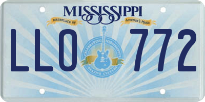 MS license plate LLO772
