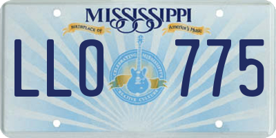 MS license plate LLO775