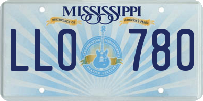 MS license plate LLO780