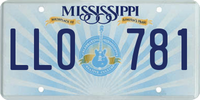 MS license plate LLO781