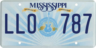 MS license plate LLO787