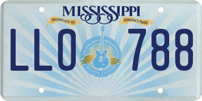 MS license plate LLO788