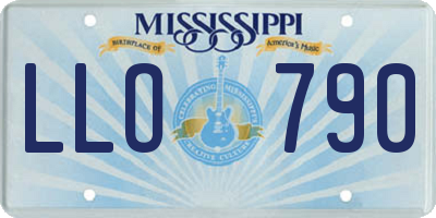 MS license plate LLO790