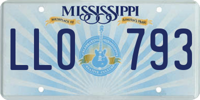MS license plate LLO793