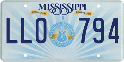 MS license plate LLO794