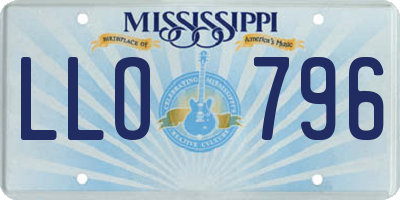 MS license plate LLO796