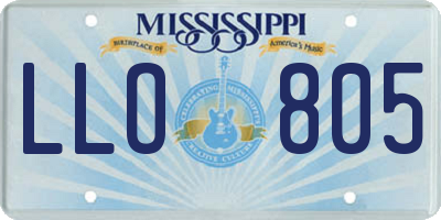 MS license plate LLO805