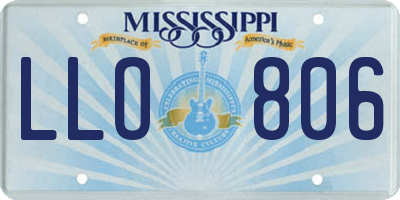 MS license plate LLO806