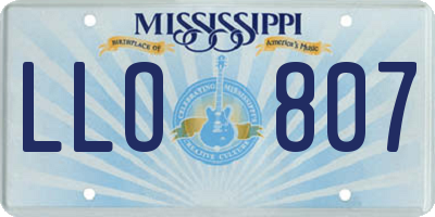 MS license plate LLO807