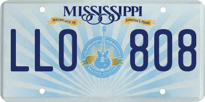 MS license plate LLO808