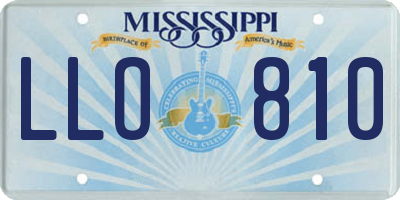 MS license plate LLO810