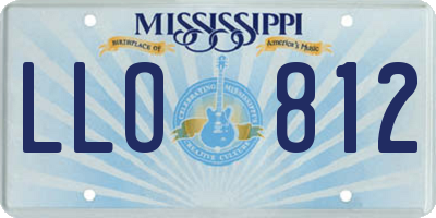 MS license plate LLO812