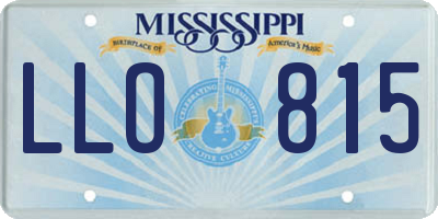 MS license plate LLO815