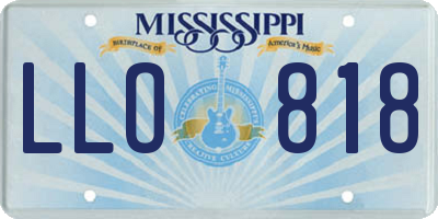 MS license plate LLO818