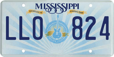 MS license plate LLO824