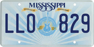 MS license plate LLO829