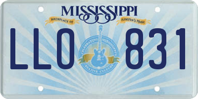 MS license plate LLO831