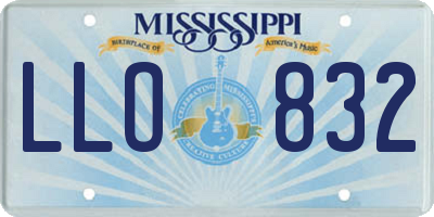 MS license plate LLO832
