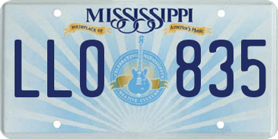 MS license plate LLO835