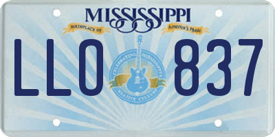 MS license plate LLO837