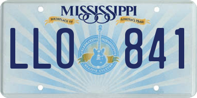 MS license plate LLO841