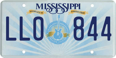 MS license plate LLO844
