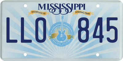 MS license plate LLO845