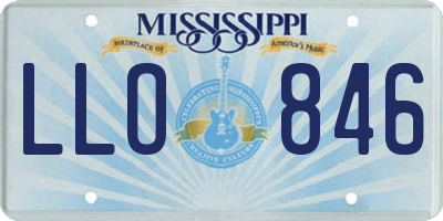 MS license plate LLO846