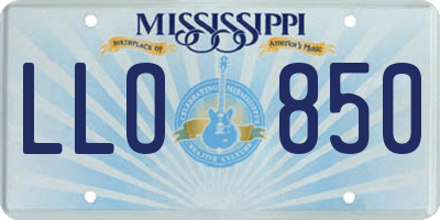 MS license plate LLO850