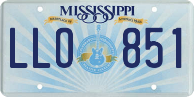 MS license plate LLO851