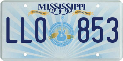 MS license plate LLO853