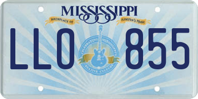MS license plate LLO855