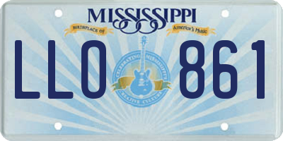 MS license plate LLO861