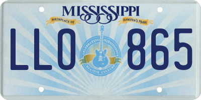 MS license plate LLO865