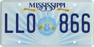 MS license plate LLO866