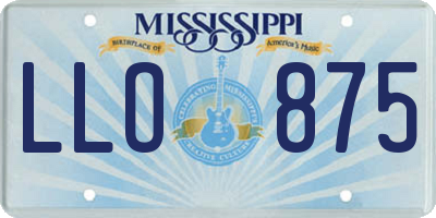 MS license plate LLO875