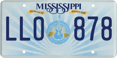 MS license plate LLO878