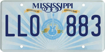 MS license plate LLO883