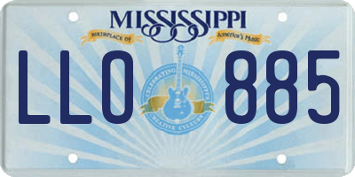 MS license plate LLO885
