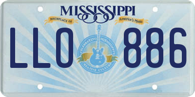 MS license plate LLO886