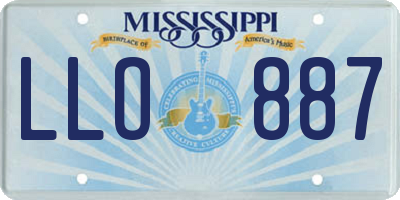 MS license plate LLO887